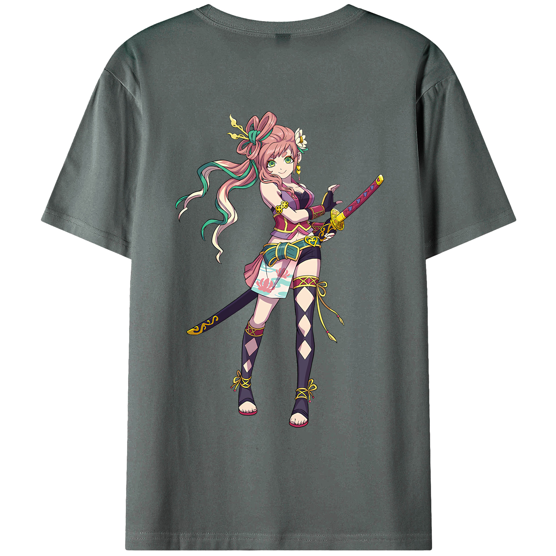 （画像用） 妖怪ウォッチ Yo-kai Watch 綿100％ メンズ半袖Tシャツ（バックプリント） 通気性